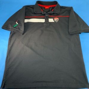 Ducati Corse Racing Polo Mens Size XL Black Red Golf Shirt